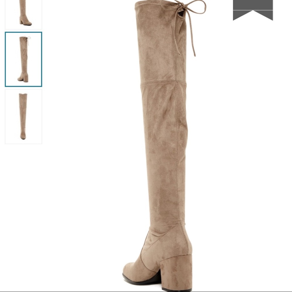 Steven Madden Slayer Over The Knee TaupeFaux Suede